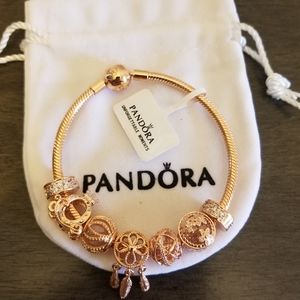 Rose gold pandora bracelet